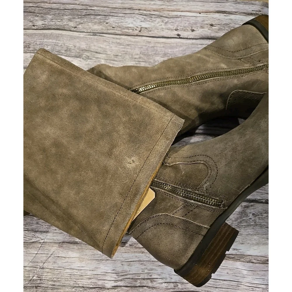 New Børn Women’s Size 6M Taupe Dstrssd Leather Tall Riding Boots Over Knee NIB